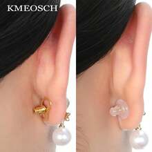KMEOSCH Earring Lifters Backs, 4/8Pcs Earring Backs For Droopy Ears Locking Earring Backs Replacements For Studs Large Earring Backings Tight Earring Lifter Backers For Heavy Earrings - 2 - View 3