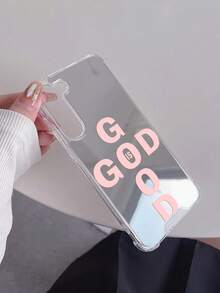 1個個性化粉色GOD標語圖案印花鏡面壓克力防摔手機殼，適用於 13/11/17/17pro/16/14/15/15pro/15 Plus/15 Promax/7plus/8plus/X/Xs Max/Xr/11pro/12pro/13pro/14pro/12mini/13mini/11promax/12promax/13promax/14promax/14plus/17pro Max/17Air/6/6s Plus/7/8/16Pro/16plus/16promax/Se2/17promax&適用於 Galaxy/A54/A14/A12/A13/A15/A32/A33/A24/A52S/S20/S21/S22/S23/S24/S23Plus/S24ultra/S25/A15/A33/A23 - 彩色 - 查看 6