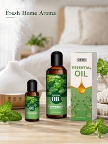1pc 100ml/3.4 Fl Oz Mint Essential Oil, 30ml/1.0 Fl Oz Long-Lasting Fragrance, Suitable For DIY, Aromatherapy, Humidifier, Reed Diffuser, Candle Making, Scented Crystals, Father's Day Gift - Peppermint Essential Oil - View 9
