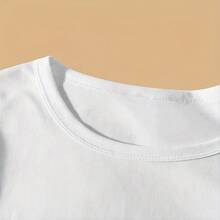 Camiseta de mujer con estampado artístico de luna llena y olas, diseño romántico "Summer Création une Amour Éternel" - camiseta casual de manga corta con ajuste cómodo y elegante, estilo urbano perfecto para paseos por la ciudad o eventos diurnos - r - Blanco - Ver 2