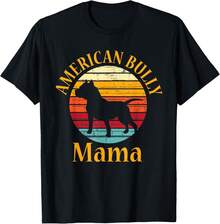 Bully American Mama Mom Bulldog Gift, Bull Dog Gift Unisex T-Shirt - 黑色 - 查看 1