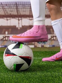 Nike Zapatos de fútbol ZM SUPERFLY 10 ACADEMY AG, tacos AG, absorción de impactos, agarre, hombre, cancha de césped artificial largo, partido y entrenamiento, FQ8329-600 - Flamenco misterioso rojo/negro/rojo anaranjado brillante - Ver 1