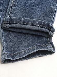 Quần jeans ống đứng màu tối cổ điển dành cho bé trai, thích hợp cho mùa hè/thu trở lại trường học. - Màu xám đen - Xem 7