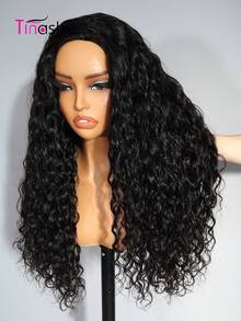 Tinashe Tóc giả nửa đầu xoăn tự nhiên, sẵn sàng để đội, làm từ tóc người, kiểu 3 trong 1, có thể lật ngược, dệt nhanh không cần keo, đường chân tóc 100% tự nhiên, không keo, không ren, mật độ 180%, thích hợp sử dụng hàng ngày, đi nghỉ mát hoặc du lịch. - SNatural - Xem 3