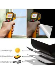Blackout Curtains For Bedroom, Portable Blackout Curtains, Portable DIY Curtains, Lightweight Curtains, No-Drill Curtains And Blackout Blinds, Suitable For Travel, No-Drill, Blackout Curtains, Easy To Cut, Suitable For Dorms, Home Theaters, Bedrooms, RVs And Apartments - Multicolor - View 4