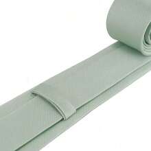 Set Of 5 Light Gray Formal Ties For Groomsmen, Weddings, Events, And Conferences - verde menta - Ver 6
