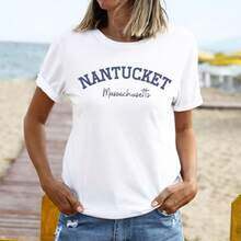 Nantucket Summer VaC1Ation S1oftY1Le T1EE S1Hirt Gift, NantuckeT1 Iand Gift, Nantucket Ma1ssachuS1et Gift, Nantucket S1Hirt, Nantucket Gift T1EE - Blanco - Ver 1
