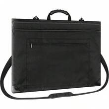 ZKOO Light Weight Art Portfolio Bag, Artist Canvas With Detachable Shoulder Strap, Leather Corners, Art Portfolio 18 X 24 Artwork, Poster, Sketching, And Drawing (18 X 24 Black) - Đen - Xem 1