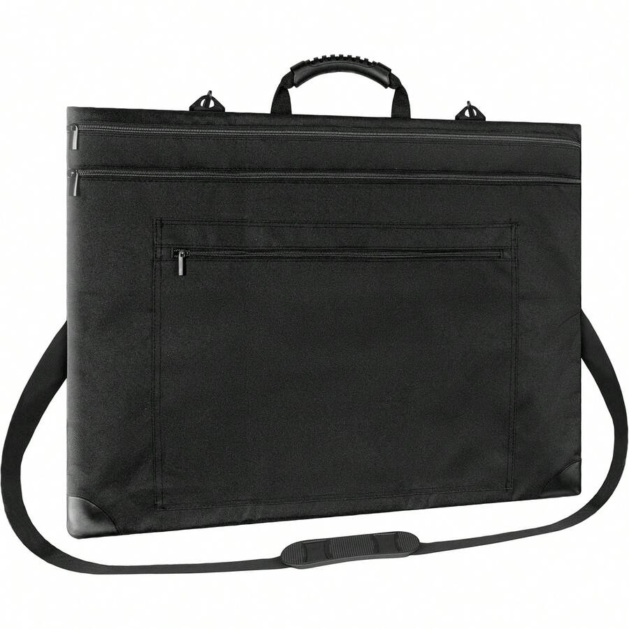 ZKOO Light Weight Art Portfolio Bag, Artist Canvas With Detachable Shoulder Strap, Leather Corners, Art Portfolio 18 X 24 Artwork, Poster, Sketching, And Drawing (18 X 24 Black) - Đen - Xem 1