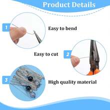 200 PCS Flat Head Pins For Jewelry Making, Straight Pins Stainless Steel 2 Inch Jewelry Making Pin Silver Flat Headpins Jewelrys Findings Eye Pin For DIY Craft Earring Bracelet Necklace Pendant - White - View 6