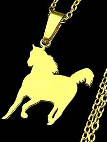 Lucky Horse Year Pony Figure Chain For Women Men Stainless Steel Silver Color Animal Simple Clavicle Necklace Jewelry Gifts - Necklace - View 8
