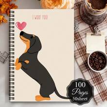 1 cuốn sổ tay lò xo xoắn hình chó Dachshund phong cách, sổ nhật ký du lịch, sổ lập kế hoạch hài hước cho người yêu thú cưng, sổ tổ chức cá nhân hình chó đáng yêu, quà sinh nhật cho nữ hoặc chị em gái, và quà tặng tựu trường - D - Xem 1