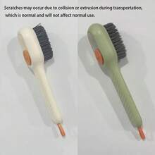 1/2pcs Multi-Functional Liquid Shoe Brush, Built-In Soap Dispenser Cleaning Brush, Soft Bristles Non-Scratch, Slouchy Shoe Cleaning Tool, Household Stain Remover, Practical Holiday Gift, White/Green - Liquid-filled Shoe Brush - View 9