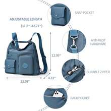 Dora and Liz Bolso multifuncional para mujer bolso de mano para mujer Mujer - Morado - Ver 5