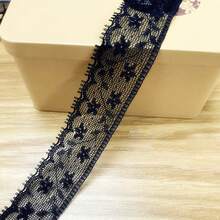 蕾丝花边缝纫配件，DIY手工材料，黑白编织服装装饰，礼品包装 - 蕾絲花邊 - 查看 4