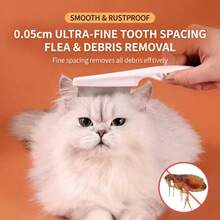 3-In-1 Pet Grooming Kit For Dogs And Cats - Self-Cleaning Slicker Brush, Flea Comb And Nail Clipper, Effectively Removes Hair, Untangles And Removes Fleas, Gently Cares For Long/Short Haired Pets' Skin - Multicolor - View 3