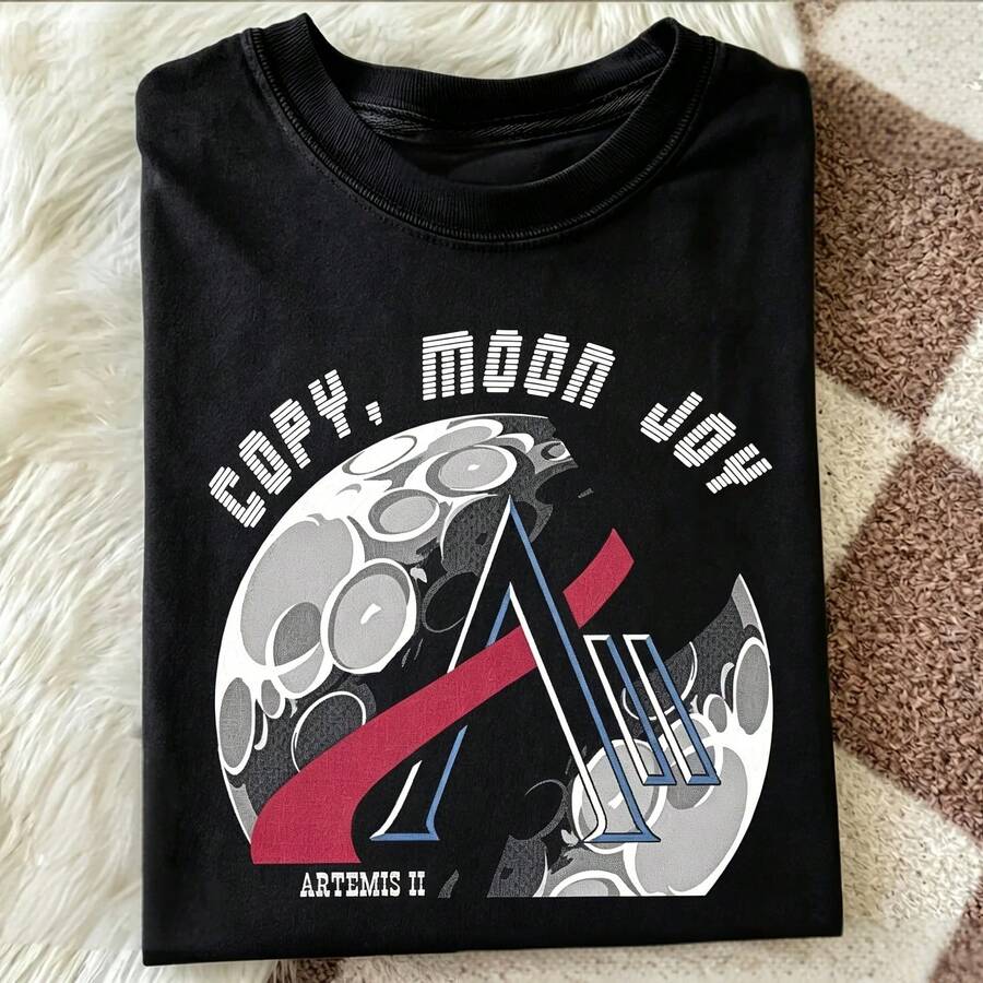 Artemis II Moon Joy Space Shirt - Black - View 1
