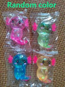 1Pc-Squishy Toys Hot-Selling Glitter Sequin Salamander Maltose Squeeze Toy Slow Rebound Stress Relief Small Toy Children's Gift - Multicolor - View 9