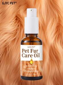 GJYC PET 宠物毛发护理油 – 易于梳理毛发，减少掉毛，免洗护发素，适用于犬猫，富含胶原蛋白和滋养油，增添光泽，1.01 液盎司 - 棕色 - 查看 2