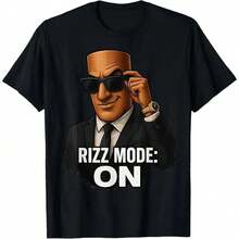 2026 Tung Sahur Rizz Mode Activated Italian Brainrot Meme T-Shirt Loose And Comfortable - Back - View 1