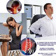 Unisex Adjustable Posture Corrector, Shoulder & Lumbar Back Brace, Full Support Ease Back Pain, Scoliosis Spine Posture Improver - Black - View 5