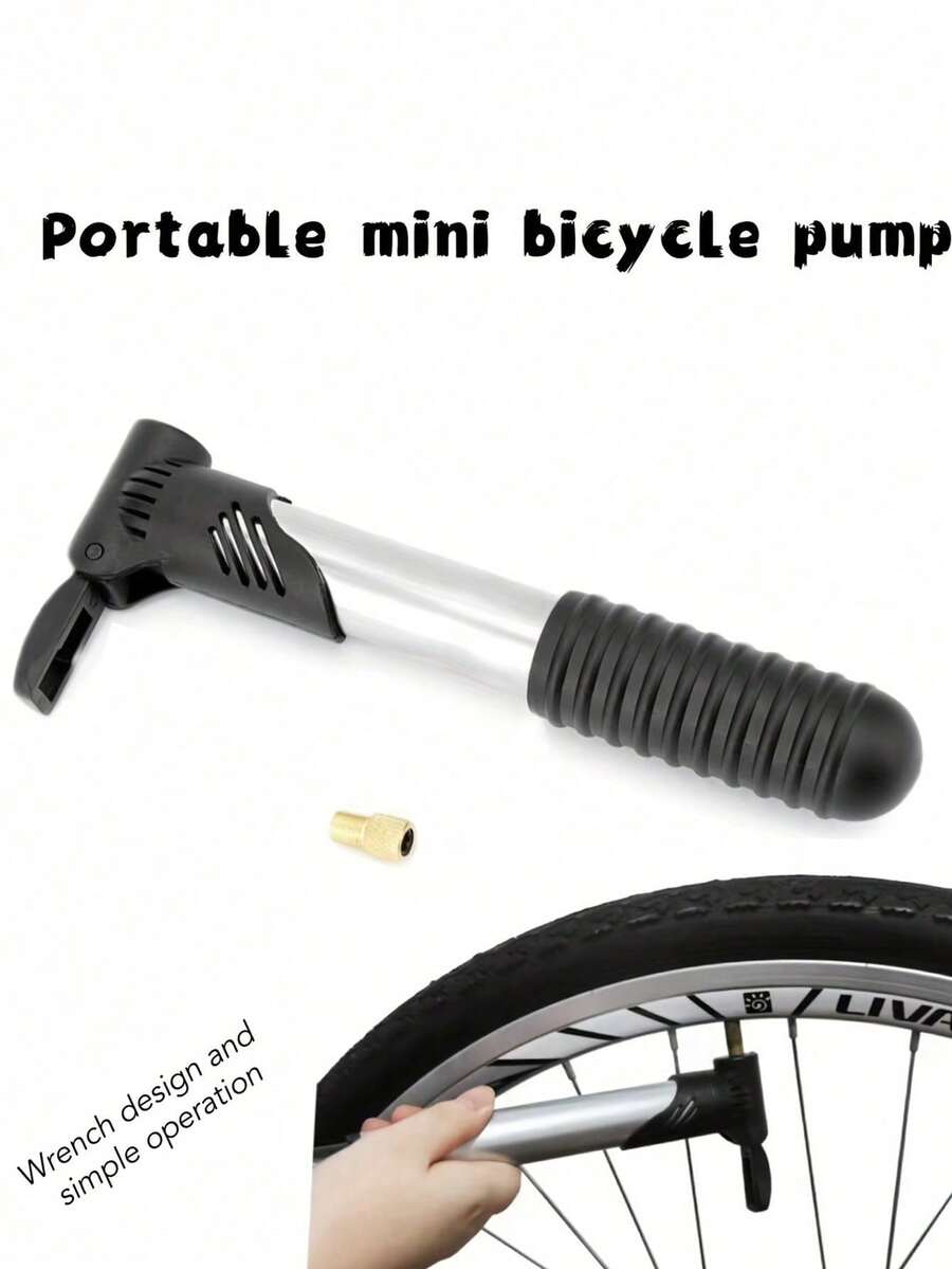 Portable Bicycle & Sports Ball Air Pump, Multi-Function Inflator Suitable For Mountain Bike, Road Bike, Basketball, Football, Lightweight And Easy To Use - Multicolor - View 1