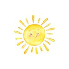 Cartoon Painted Sun Wall Sticker, Self-Adhesive Decor For Children's Bedroom, Entryway, Home Background - A - View 6