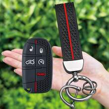 Bao da bảo vệ chìa khóa xe hơi bằng silicon cho Grand Cherokee Compass Dodge Charger Chrysler 200 300 300C, phụ kiện ô tô. - A - Xem 14