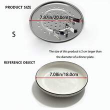 1pc High Feet Stainless Steel Steamer Rack With Detachable Three-Legged Separator Plate, Multifunctional Kitchen Steaming Dishes - Silver - View 13