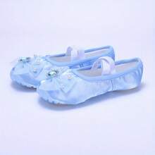 Zapatos de baile de suela blanda para niños, zapatos de ballet/yoga para actuaciones - Azul - Ver 2