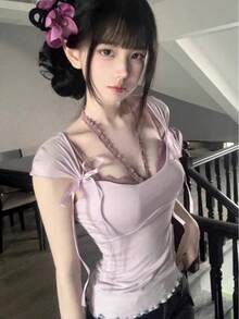 Women Tops - Purple - View 3