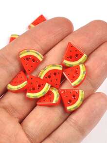 30 piezas Botones de plástico con patrón de sandía roja de 1.5x1.4cm con 2 agujeros, botones decorativos creativos hechos a mano para DIY, ropa, bolsos, accesorios para el cabello, suministros de manualidades - sandía - Ver 5