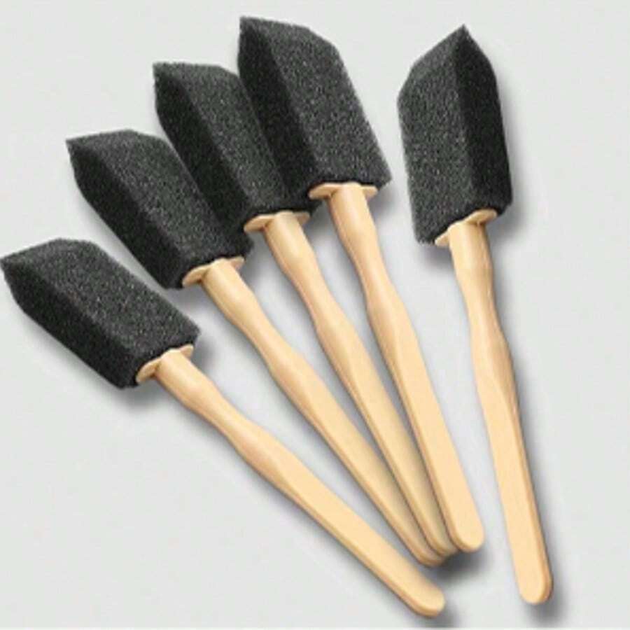 5pcs Black Sponge Car Cleaning Brushes - A - View 1