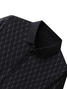Vancamel Pulse 男士 POLO 衫 寬鬆版型 快乾冰絲面料 短袖 極簡百搭 純色 Polo 領 休閒戶外通勤 黑色 - 黑色 - 查看 6