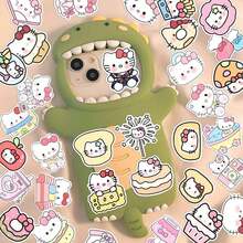100 Pcs MINISO Sanrio Hello Kitty Stickers, Die-Cut Decals, Cute Labels For Water Bottle Laptop Phone Skateboard Luggage Scrapbooking Journaling, DIY Crafts Planner Decoration Artworks - Style 1 - View 6