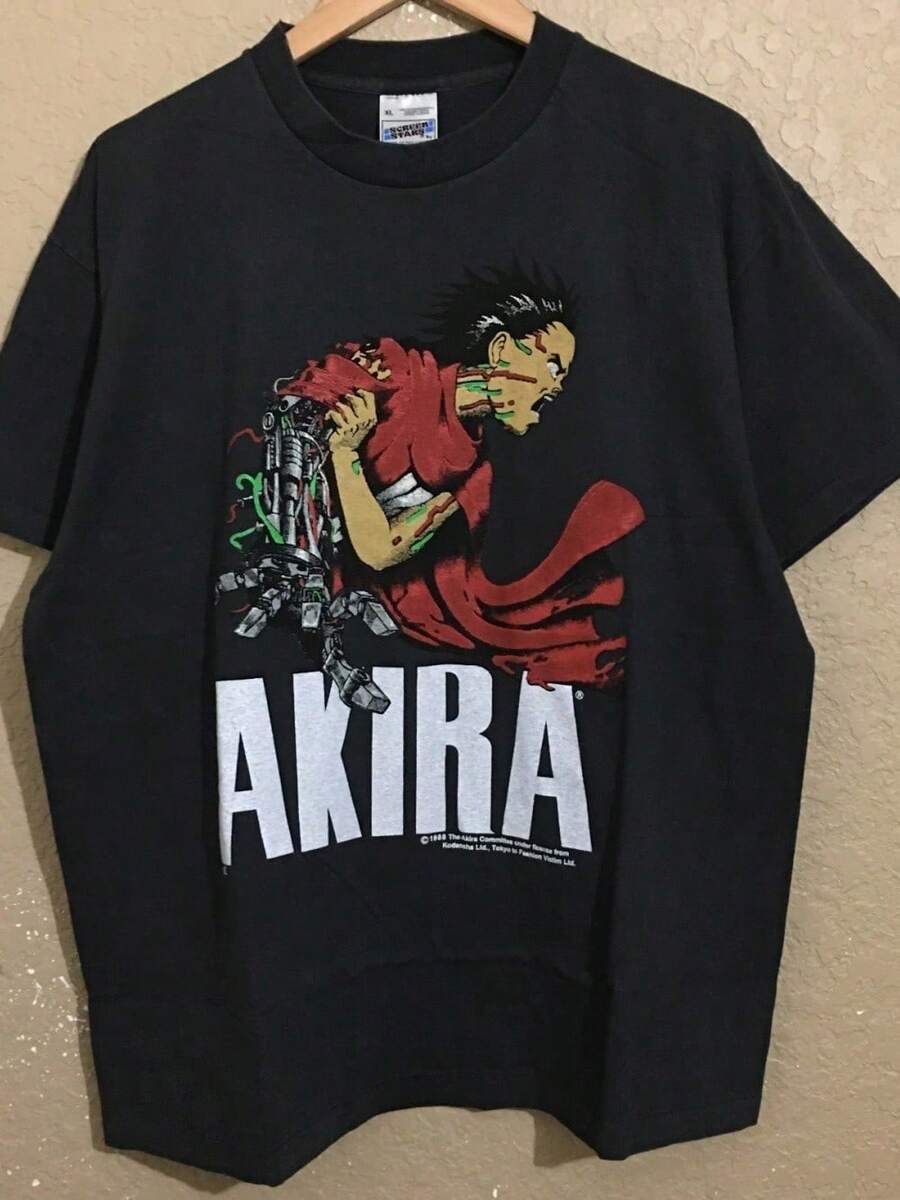 Tetsuo Anime Japan Promo Black T-Shirt XL Single Stitch Modern Casual Short Sleeve Cotton Tee, Styli | Women's T-Shirt, 100% Cotton, High Quality, Rou - Black - View 1