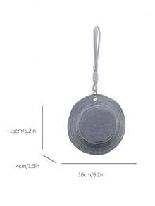 1pc New Simple Hat Bag/Keychain: Casual, Minimalist, And Stylish. Features A Zipper Design And A Non-Adjustable Shoulder Strap. Perfect For School, Travel, Shopping, Or As A Coin Purse. Easily Holds Everyday Essentials. A Versatile Piece, A Fashion Favorite, Suitable For Various Styles And Occasions, With Excellent Style Adaptability. - Multicolor - View 8
