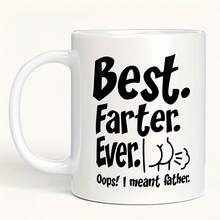 Best Father Ever 11oz Ceramic Coffee Mug - Funny Gag Dad, Husband From Daughter Or Son - Reusable & Dishwasher -, Birthdays, Anniversaries - Stocking Stuffer - 11盎司1件 - 查看 1