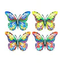 New Arrival Iron Colorful Butterfly Home & Outdoor Wall Decor, Acrylic Craft Hanging Ornament - A - View 6