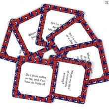 Minijuego de cartas - ¿Cuánto me conoces? - Cartas de juego, adecuadas para viajes, reuniones, entretenimiento familiar y de amigos - Multicolor - Ver 4