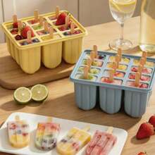 12pcs Silicone Ice Pop Mold, Suitable For Homemade Ice Cream Popsicles, Creative Ice Cream Cone Mold, DIY Ice Pops And Ice Cubes - Multicolor - View 2
