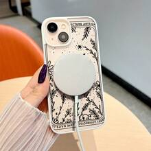 Funda para teléfono: Diseño decorativo de estrellas y lunas con temática natural, magnética, sensación de uso sin funda, a prueba de caídas y antiarañazos, adecuada para iPhone 17 Pro Max 17 17 Air 16 Pro 15 Plus 11 12 13 14 Max X/XS XS. Una excelente opción de regalo. - Blanco - Ver 5