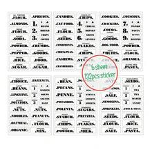 132片透明香料標籤，6張預印防水透明儲藏室標籤，復古黑色文字貼紙適用於廚房罐子、香料、香草和食品容器，耐水、可移除、無殘留 - 黑色 - 查看 2