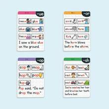 Tarjetas de aprendizaje de fonética en inglés para niños, tarjetas de palabras, juguetes de juego cognitivo educativo, entrenamiento de memoria - colores mezclados - Ver 3
