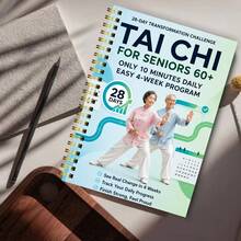Manual de práctica de Tai Chi para personas mayores y principiantes - Encuadernación espiral, incluye ejercicios diarios progresivos, rutinas de movimiento suave adecuadas para acondicionamiento físico, entrenamiento y práctica, guía paso a paso de Tai Chi - A - Ver 4