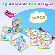 30 Sets End Of Year Student Gifts From Teacher, 4-In-1 Multicolor Retractable Ballpoint Pens With Cards, Bulk Graduation Last Day Of School Gifts For , Kindergarten Preschool From Teacher - 五彩繽紛 - 查看 4