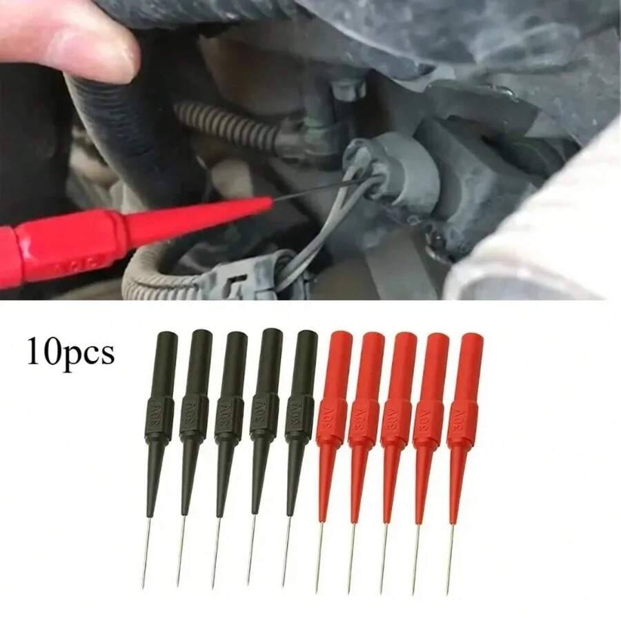 Kit de herramientas de diagnóstico con multímetro, de extensión de sonda automotriz de 0.7MM, sonda de punta de lápiz, juego de 10 piezas - 10 Piezas - Ver 1