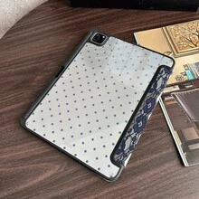 1 件波点蕾丝印花平板电脑保护套，兼容 iPad 第十代 10.9 英寸（2022 年款）/ Air 13 (M3 2025)/ Air 11 (M3 2025)/ Air 11 (M3 2025)/ 11 (A16 2025)，具备自动休眠/唤醒功能，时尚的平板电脑配件，兼容小米 5/5PR/6/6PRO/7/7PRO/Galaxy Tab S10+/S9/A9，兼容小米 Pad 5/6/7，兼容华为 MatePad - 彩色 - 查看 5