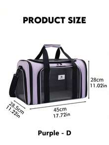 Powcan 1PC foldable pet carrier bag for portable storage, suitable for traveling with pets, suitable for dogs and cats weighing up to 20 pounds, with breathable mesh panels and zipper opening, 光 盤cars, commuting, outdoor picnics, camping, veterinary examinations, a must-have for pet lovers - 彩色 - 查看 14