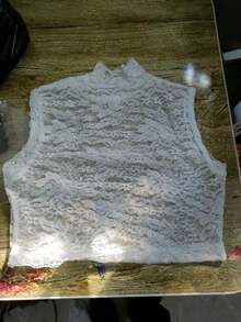 女款可拆卸蕾絲假領，白色蕾絲領，黑色蕾絲胸飾可拆卸領，蕾絲飾邊背心領，適合日常使用、夏季，柔軟，快速發貨商品，女款海灘配件，7月4日校園 - 彩色 - 查看 19